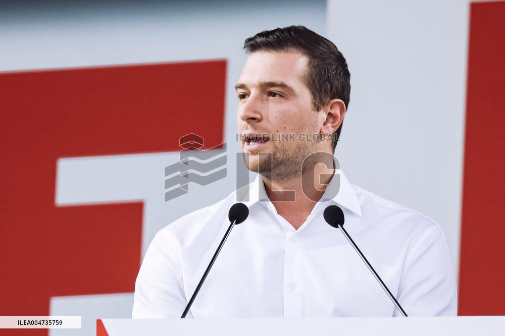 Jordan Bardella at Annual rally of Salvini's League - Pontida