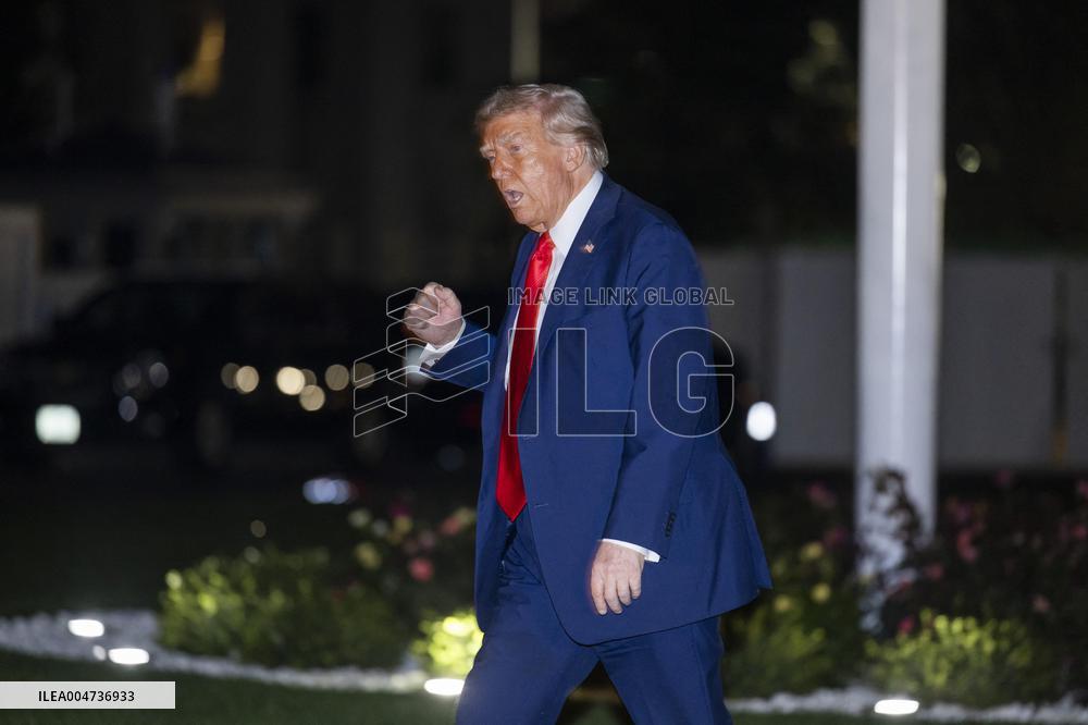US President Trump returns to the White House from Kirk funeral in Arizona