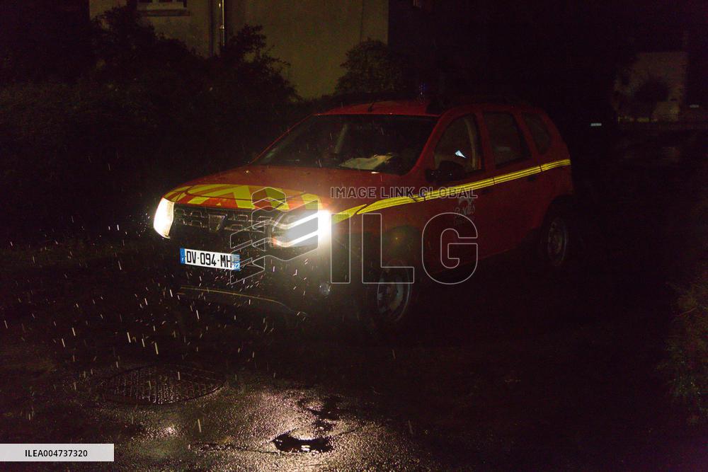 Heavy Rain and Flooding in The Cotes-D'armor Region - France