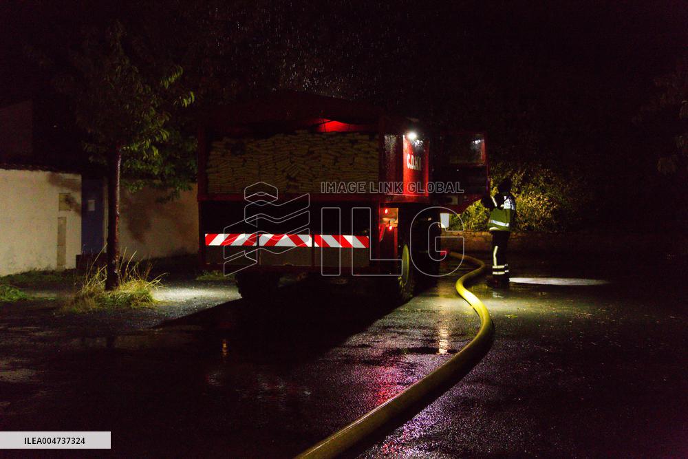 Heavy Rain and Flooding in The Cotes-D'armor Region - France