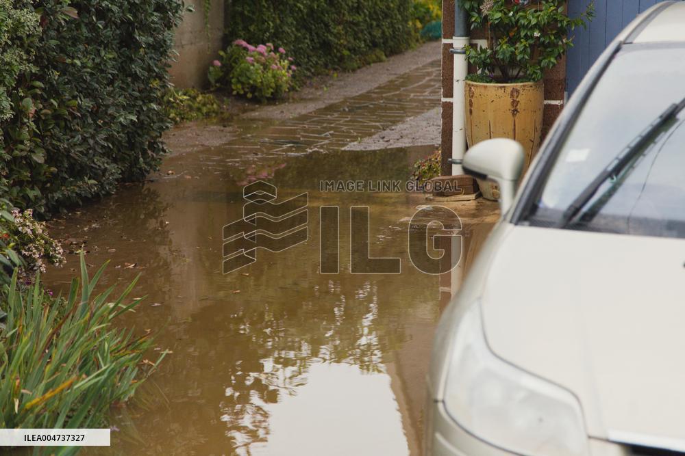 Heavy Rain and Flooding in The Cotes-D'armor Region - France