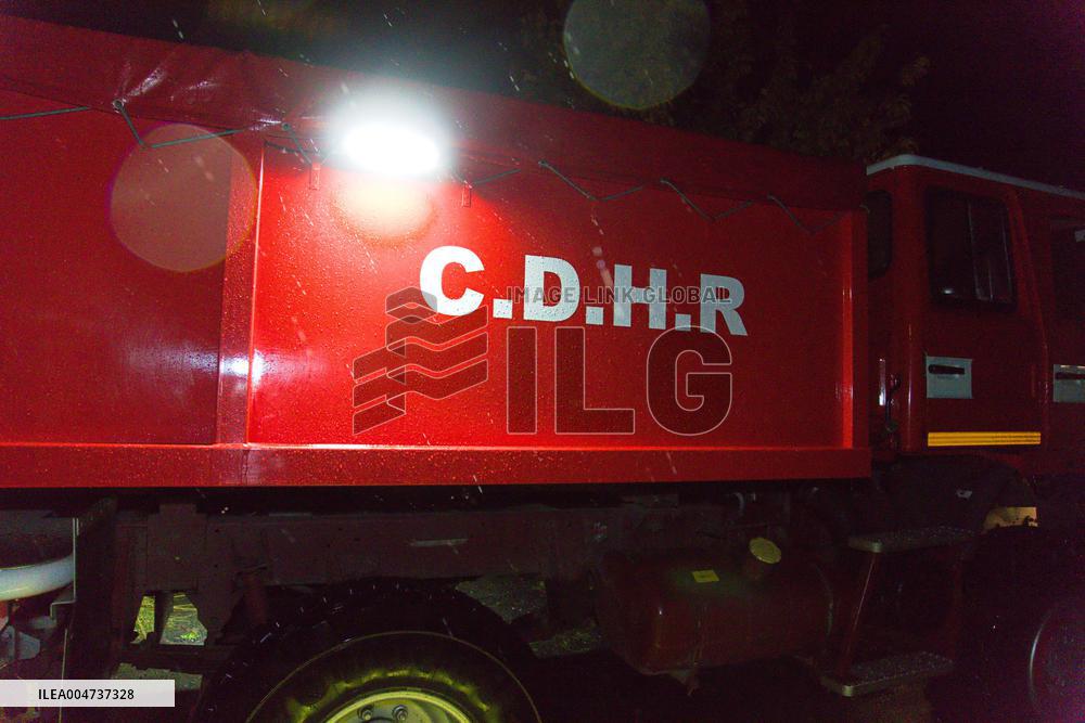 Heavy Rain and Flooding in The Cotes-D'armor Region - France