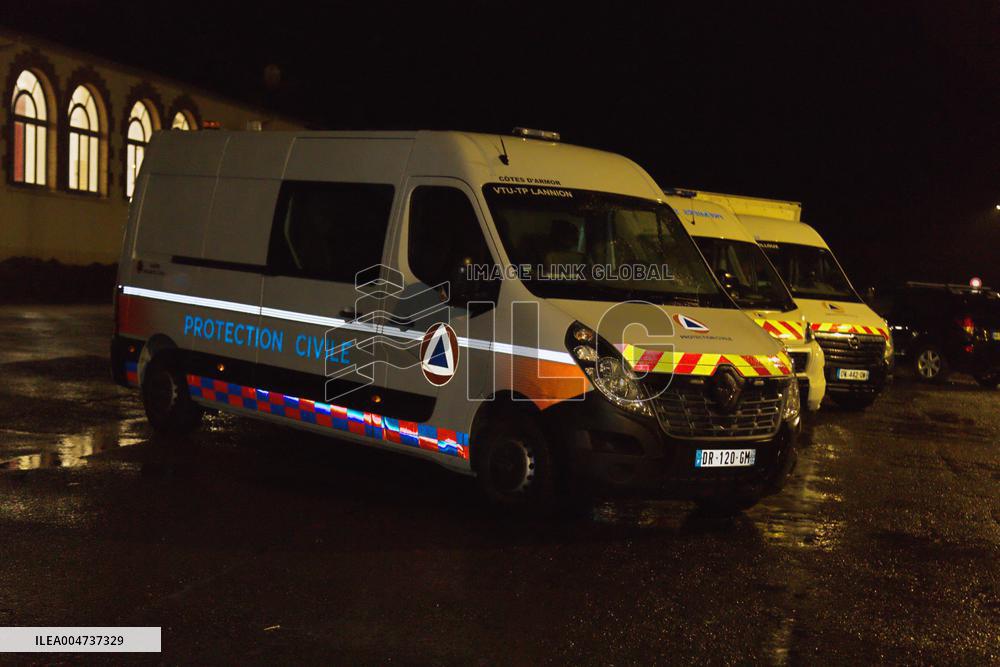 Heavy Rain and Flooding in The Cotes-D'armor Region - France