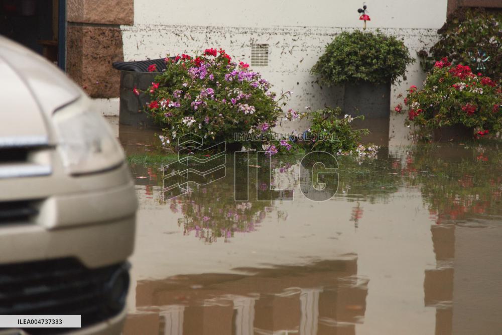 Heavy Rain and Flooding in The Cotes-D'armor Region - France