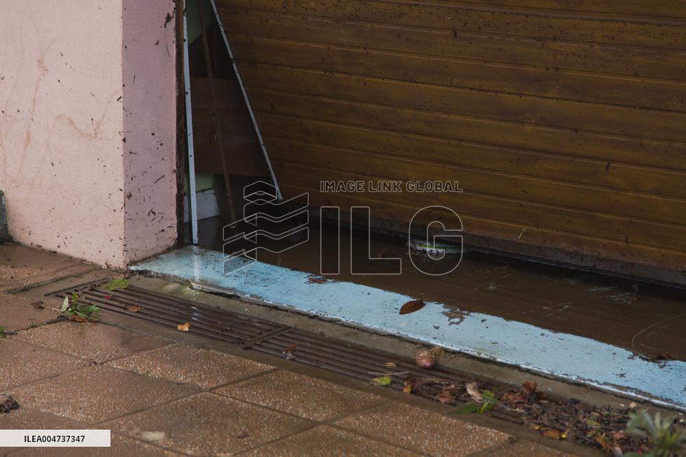 Heavy Rain and Flooding in The Cotes-D'armor Region - France