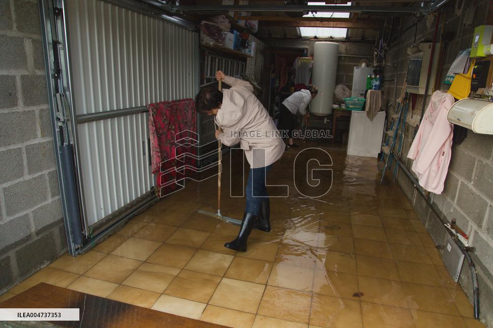Heavy Rain and Flooding in The Cotes-D'armor Region - France