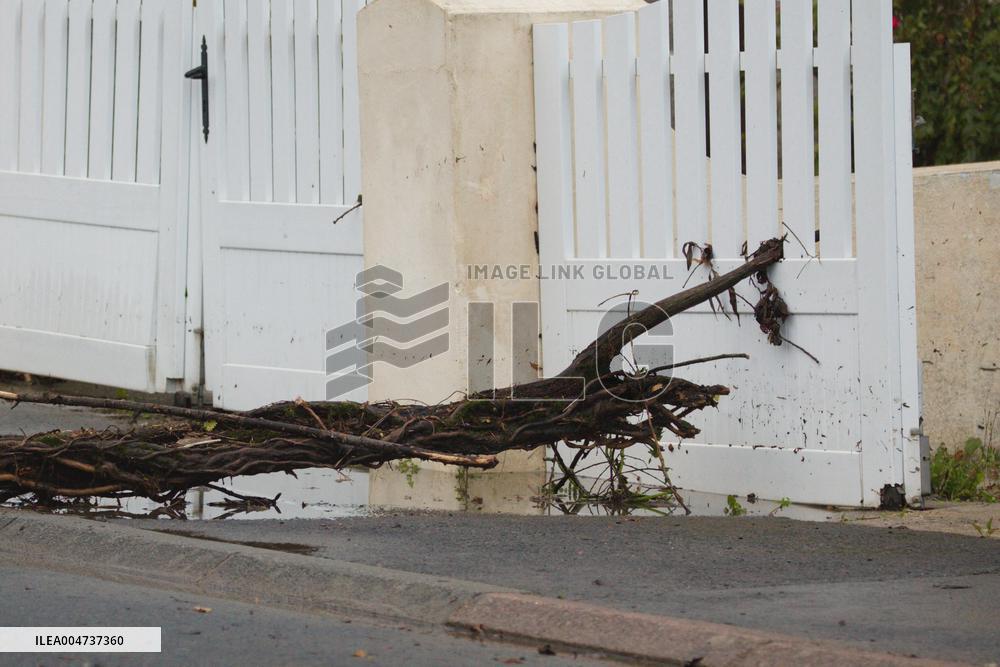 Heavy Rain and Flooding in The Cotes-D'armor Region - France