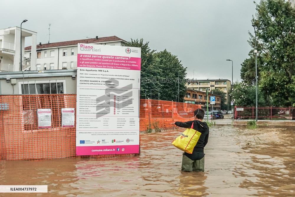 Bad Weather Hits Northern Italy - Milan