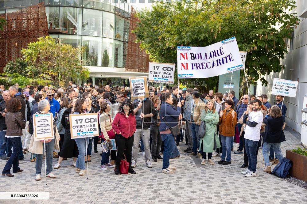 Demonstration Of Journalists And Staff Members Of Le Parisien - Paris AJ