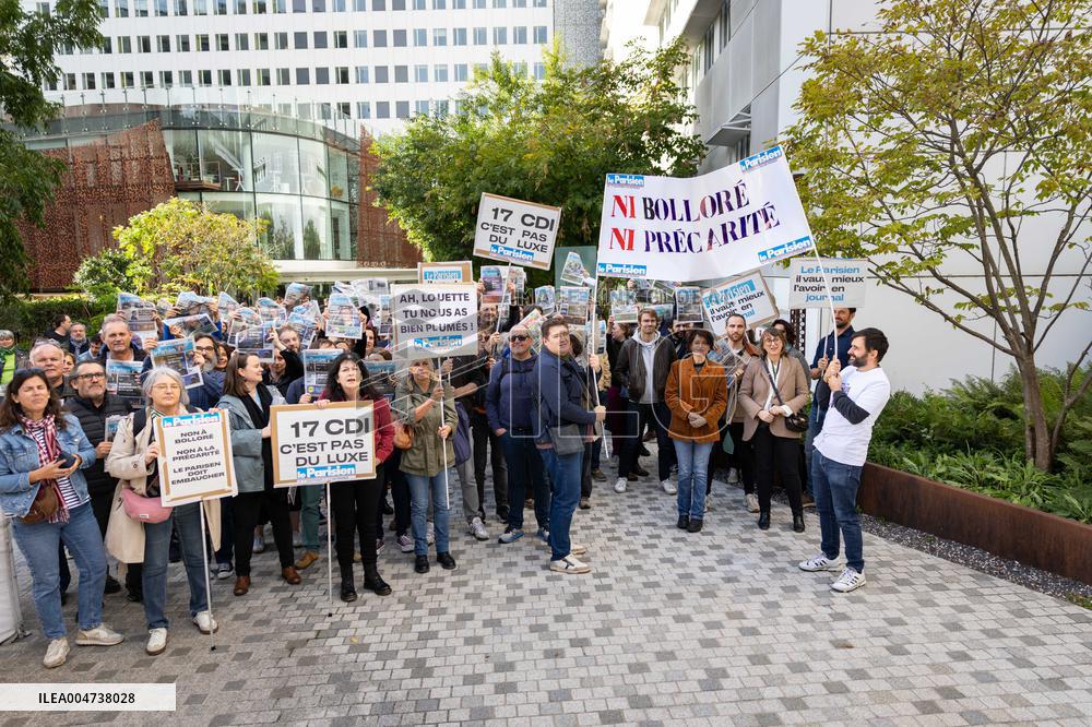 Demonstration Of Journalists And Staff Members Of Le Parisien - Paris AJ