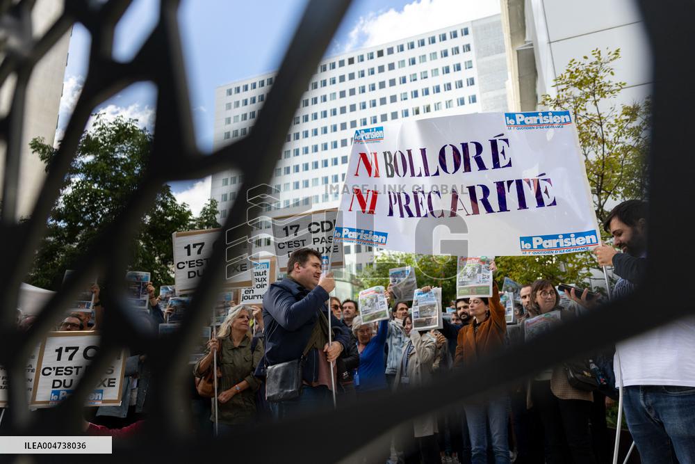 Demonstration Of Journalists And Staff Members Of Le Parisien - Paris AJ