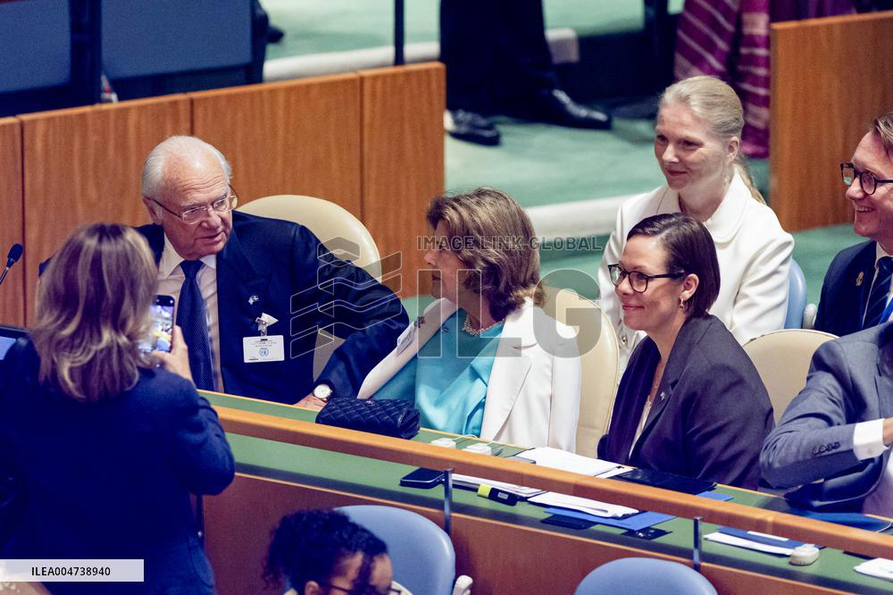 SWEDISH ROYALS AT UN IN NEW YORK