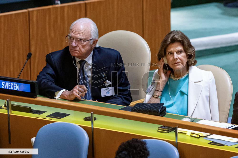 SWEDISH ROYALS AT UN IN NEW YORK