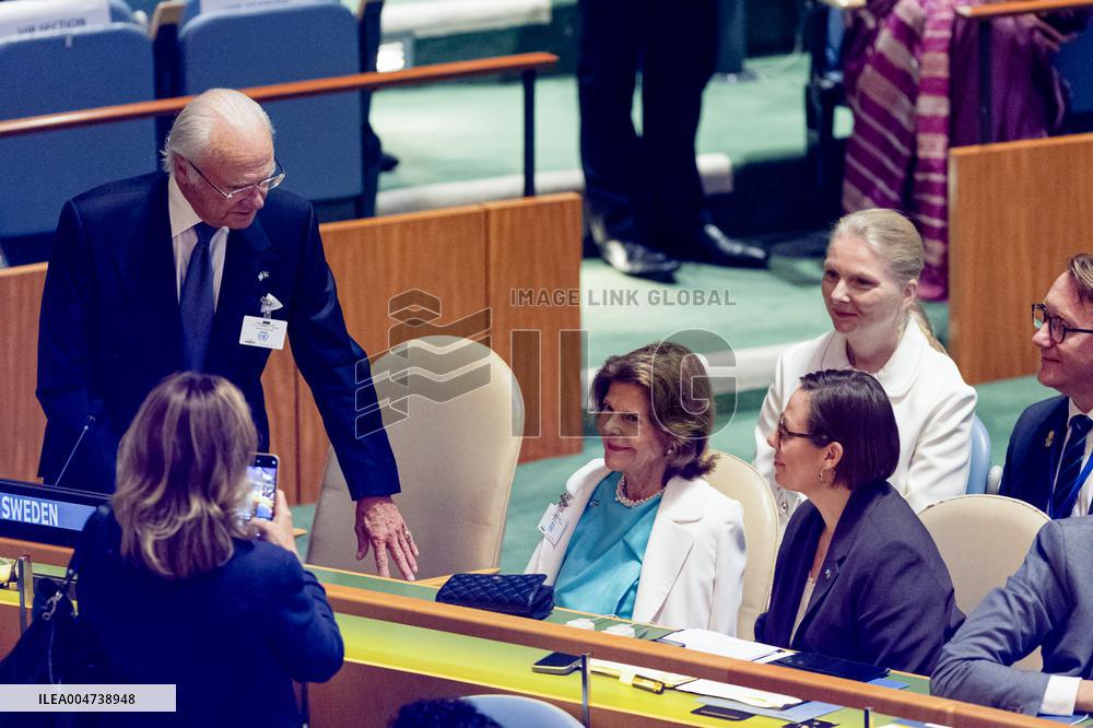 SWEDISH ROYALS AT UN IN NEW YORK