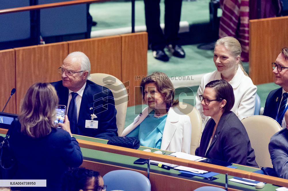 SWEDISH ROYALS AT UN IN NEW YORK