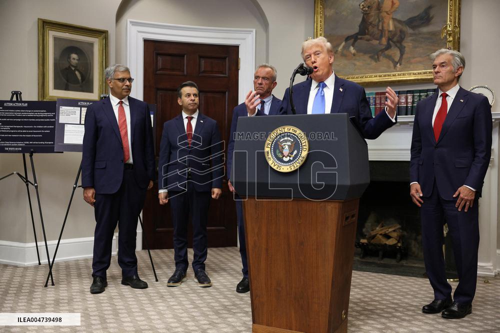 President Trump Speaks About Autism At The White House - DC