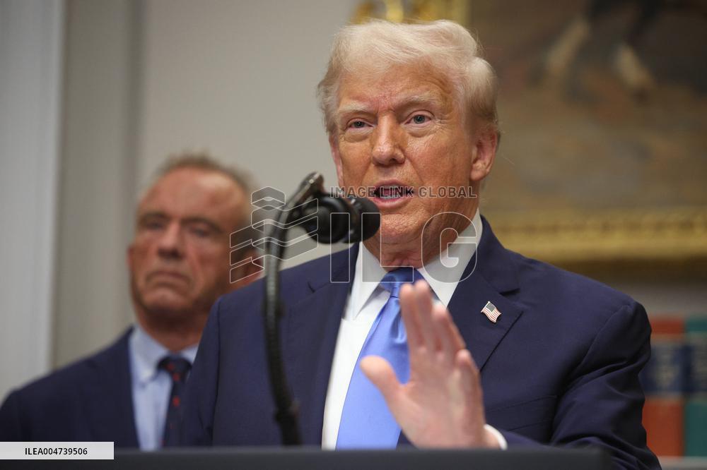 President Trump Speaks About Autism At The White House - DC