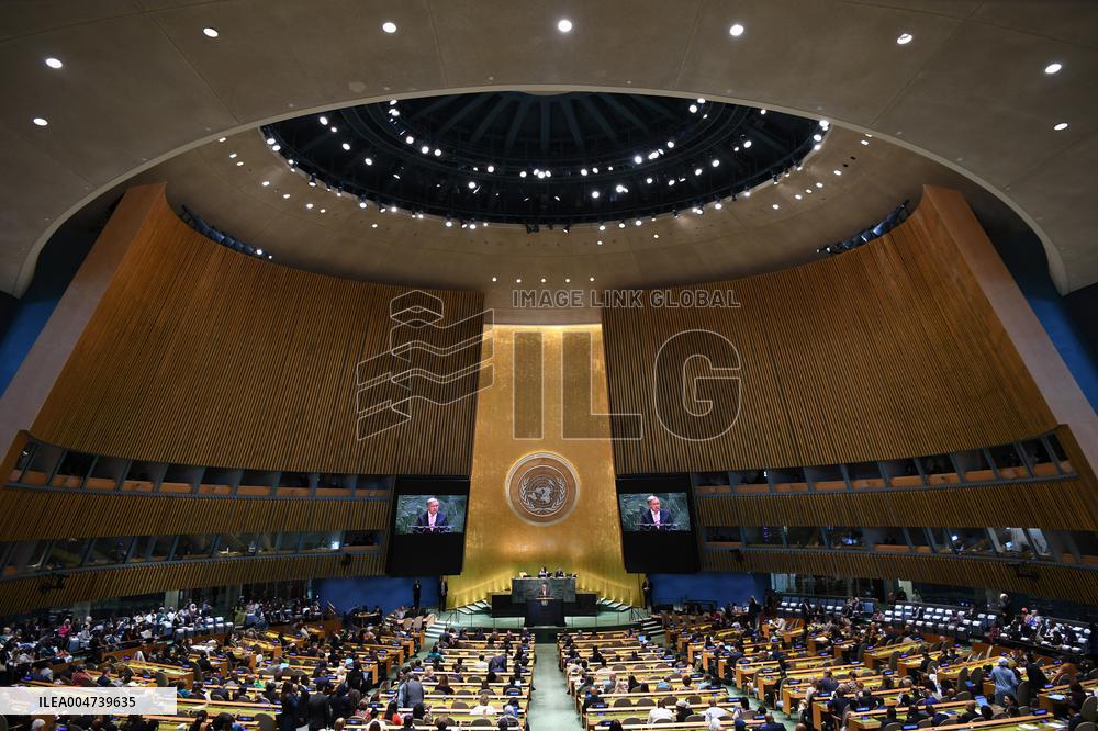 President Macron Recognizes State Of Palestine At UN - NYC