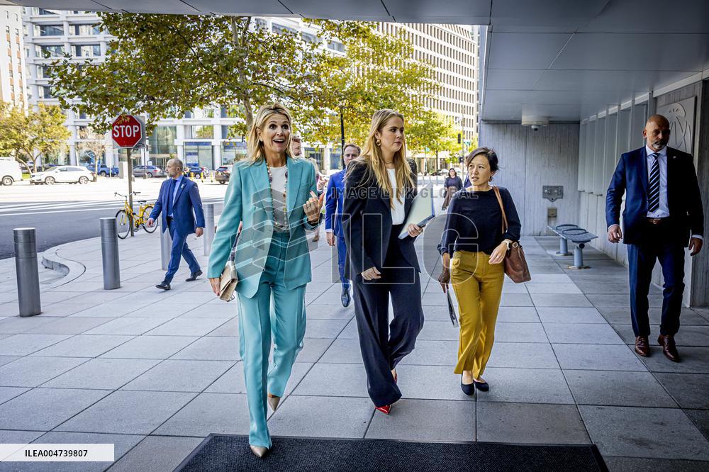 Queen Máxima And Princess Amalia Visit Washington