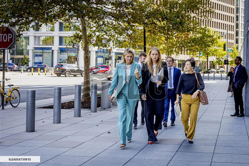 Queen Máxima And Princess Amalia Visit Washington