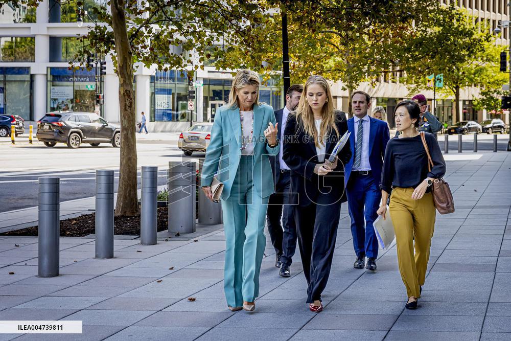 Queen Máxima And Princess Amalia Visit Washington