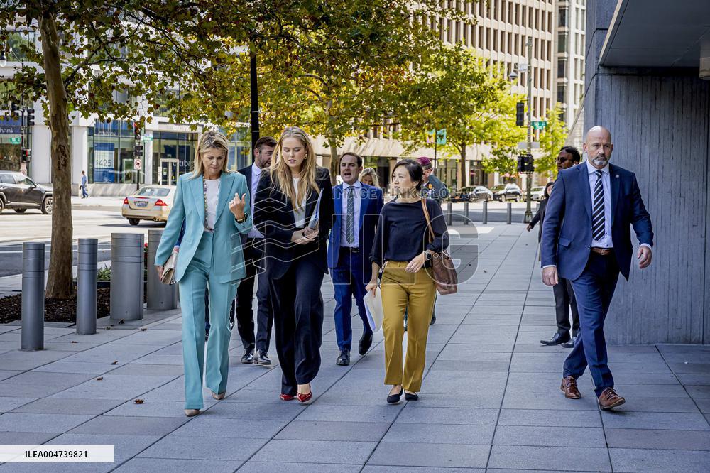 Queen Máxima And Princess Amalia Visit Washington