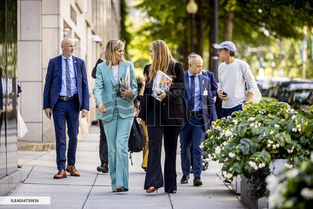 Queen Máxima And Princess Amalia Visit Washington