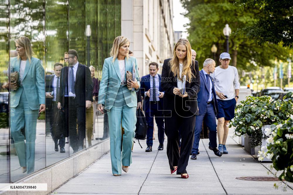 Queen Máxima And Princess Amalia Visit Washington