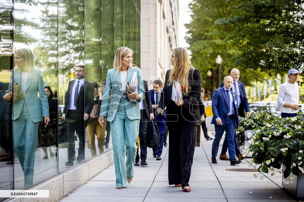 Queen Máxima And Princess Amalia Visit Washington