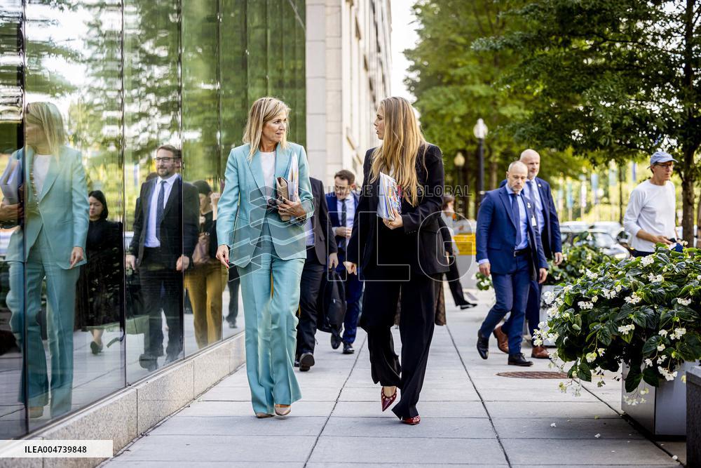Queen Máxima And Princess Amalia Visit Washington