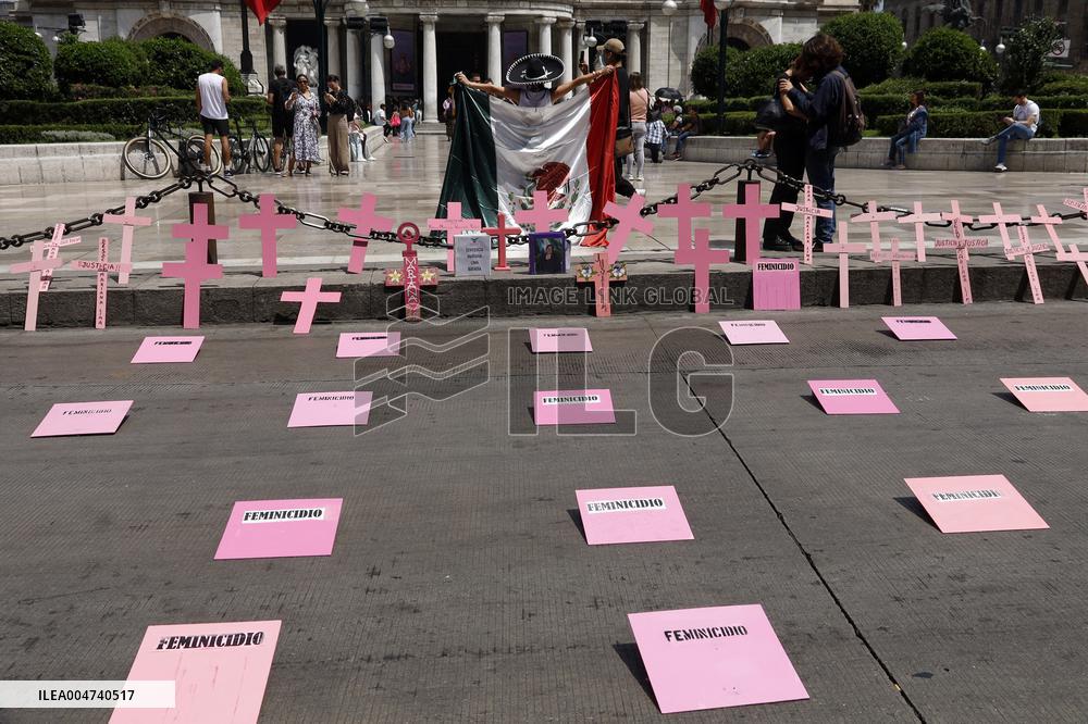 Demonstration Demanding Justice For Victims Of Feminicides - Mexico