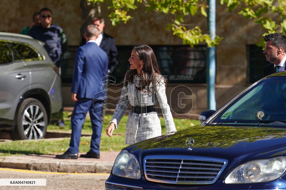 Queen Letizia Visit Cancer Research Center - Salamanca