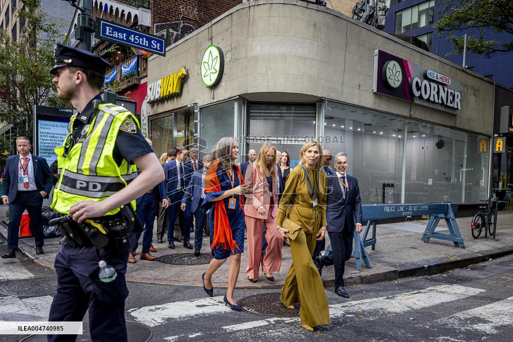 Princess Amalia and Queen Maxima On a Trip for The UN - NYC