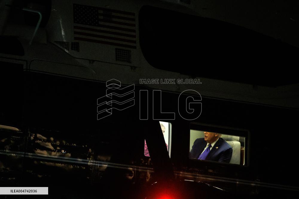 DC: U.S. President Donald Trump Returns to White House from UN General Assembly in New York