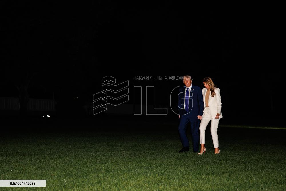 DC: U.S. President Donald Trump Returns to White House from UN General Assembly in New York