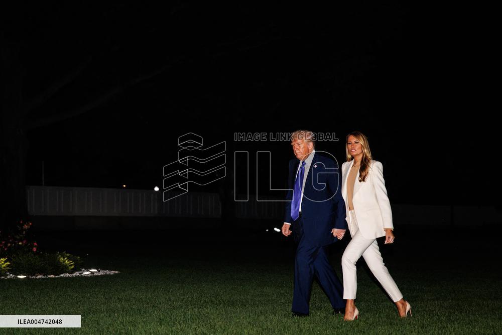 DC: U.S. President Donald Trump Returns to White House from UN General Assembly in New York