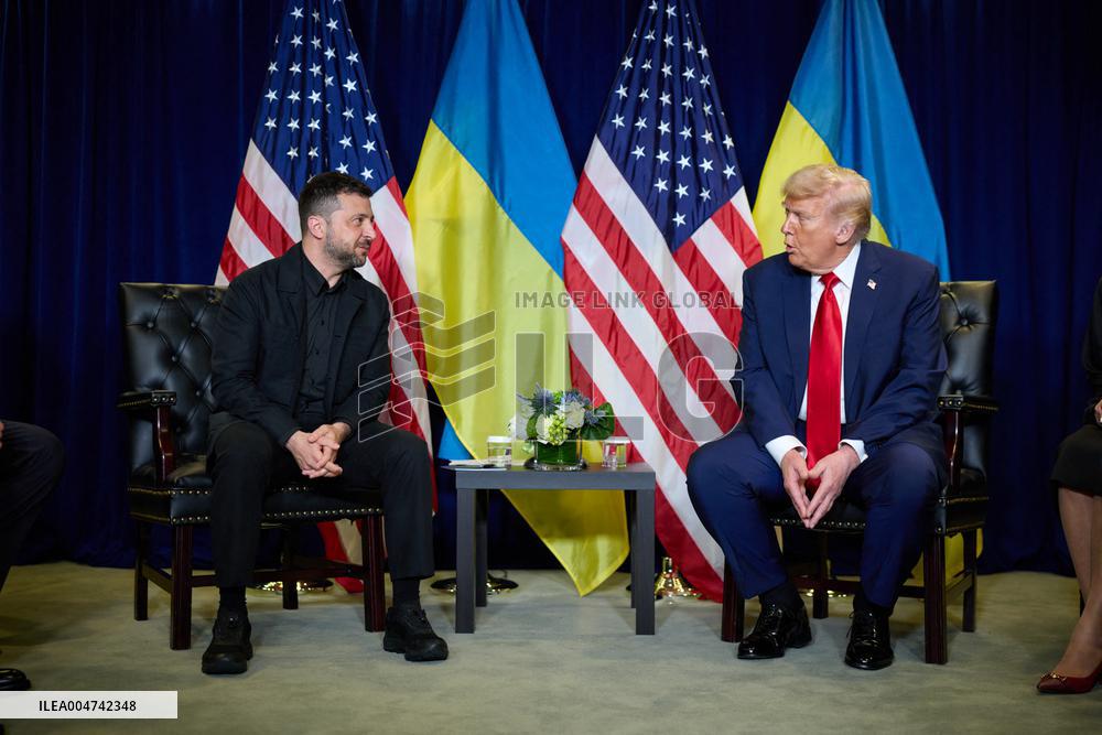 President Trump Meets with Ukrainian President Zelenskyy - NYC