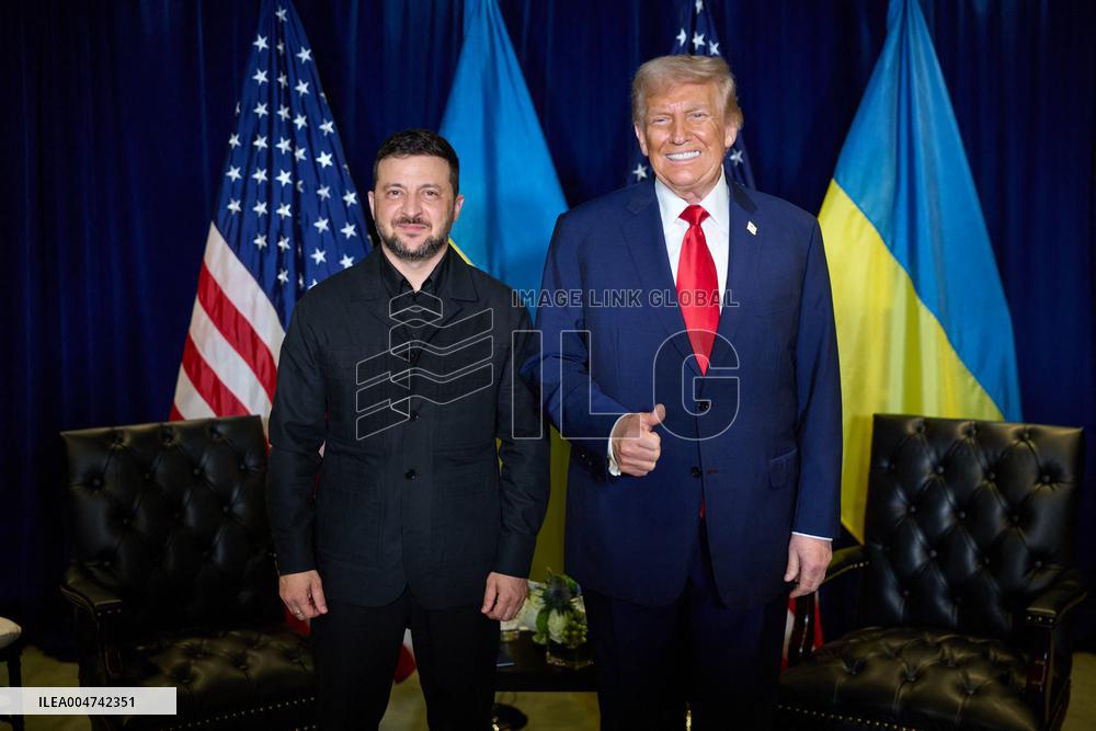 President Trump Meets with Ukrainian President Zelenskyy - NYC