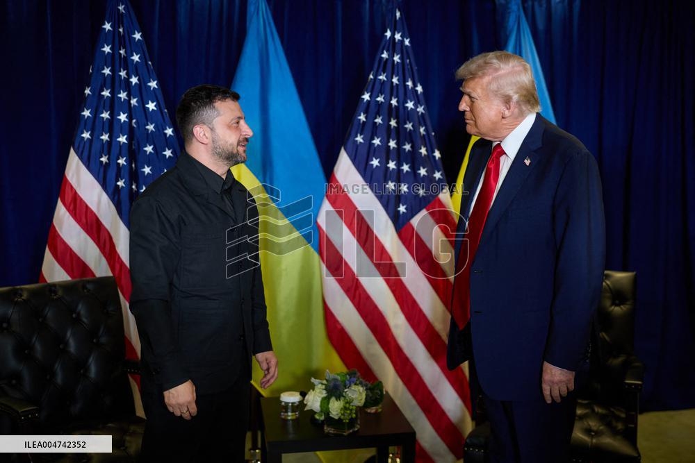 President Trump Meets with Ukrainian President Zelenskyy - NYC