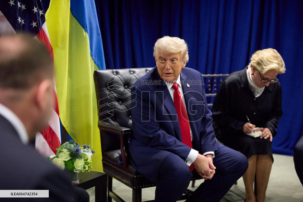 President Trump Meets with Ukrainian President Zelenskyy - NYC