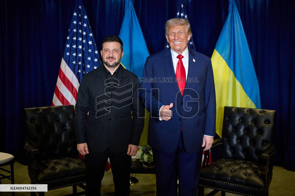 President Trump Meets with Ukrainian President Zelenskyy - NYC
