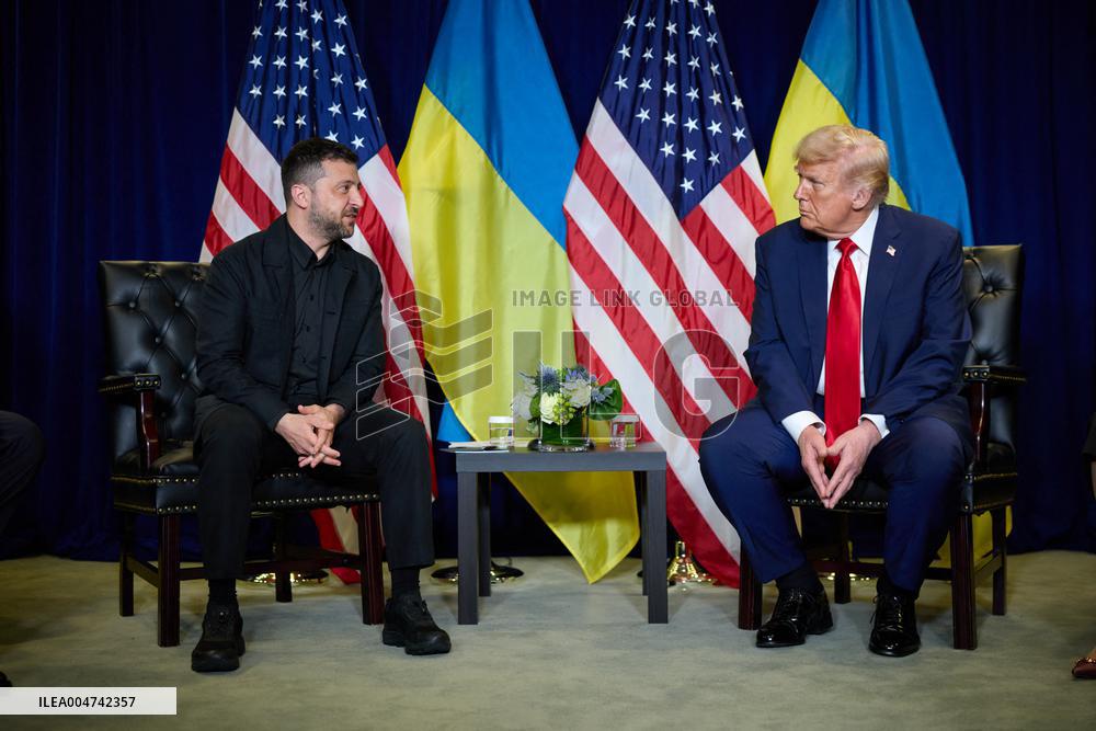 President Trump Meets with Ukrainian President Zelenskyy - NYC