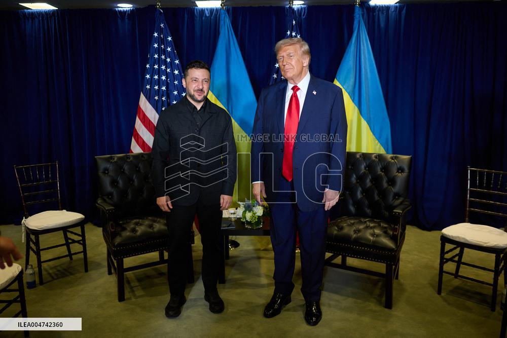 President Trump Meets with Ukrainian President Zelenskyy - NYC