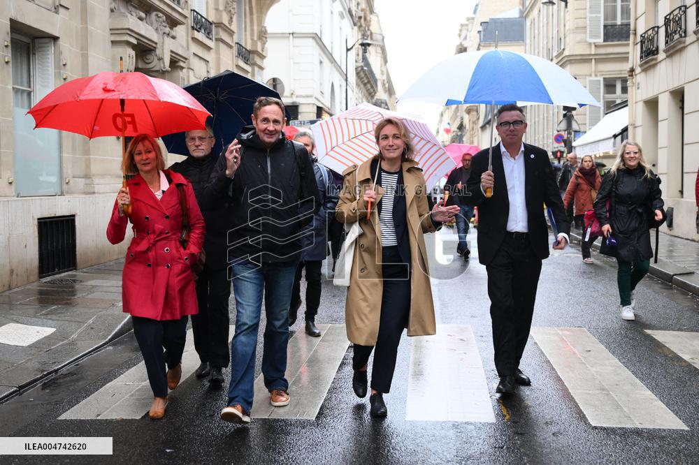 PM Lecornu Meets With Trade Unions - Paris