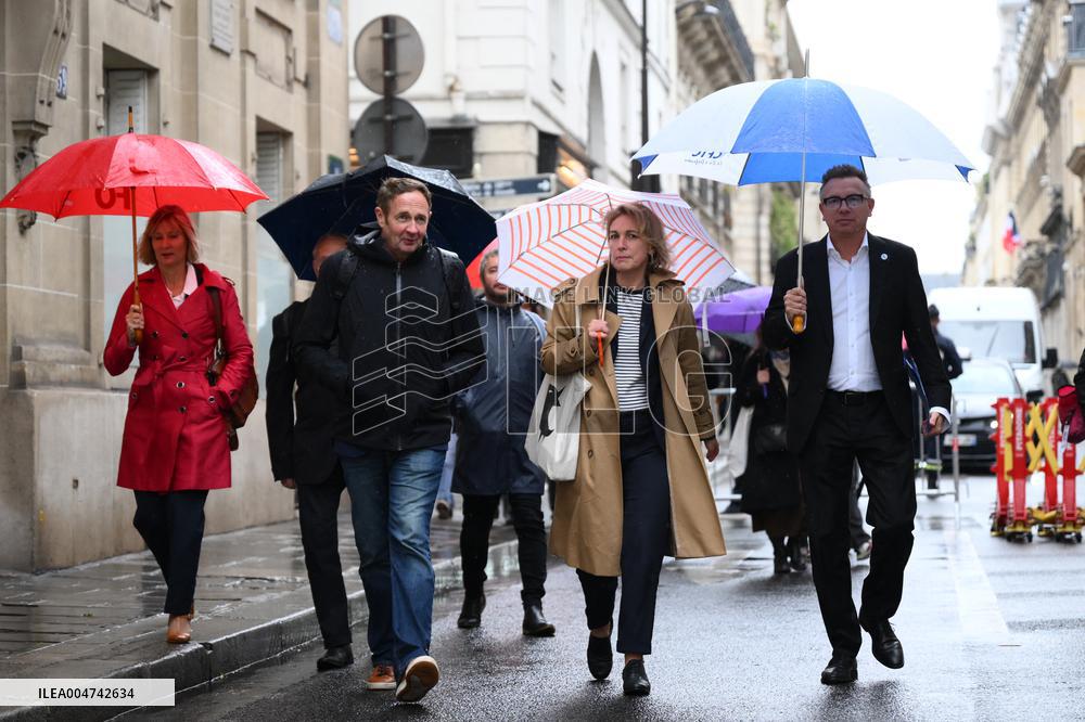 PM Lecornu Meets With Trade Unions - Paris