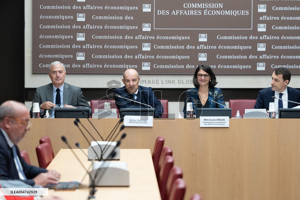 Hearing of Eric Trappier at the National Assembly - Paris
