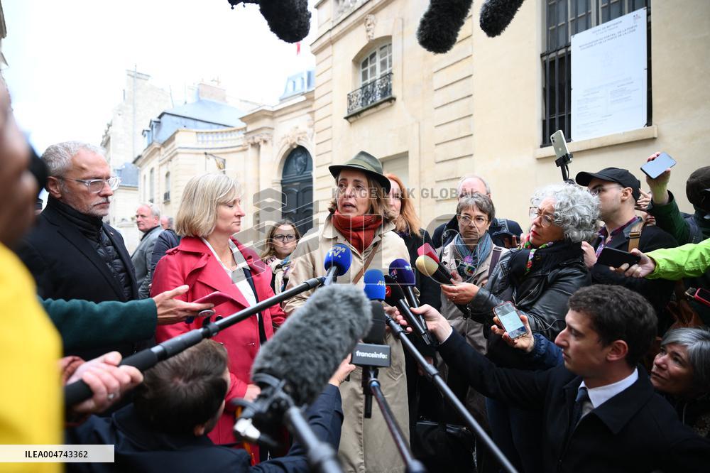 PM Lecornu Meets With Trade Unions - Paris