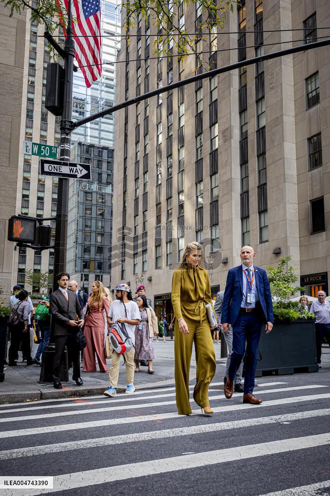 Queen Maxima And Princess Amalia Visit NYC