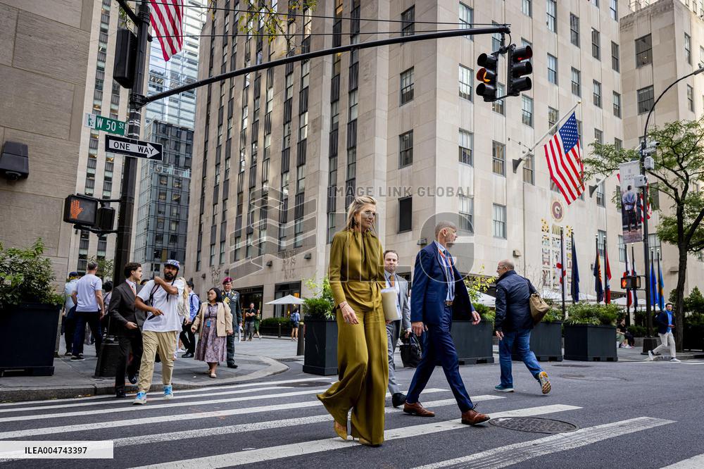 Queen Maxima And Princess Amalia Visit NYC