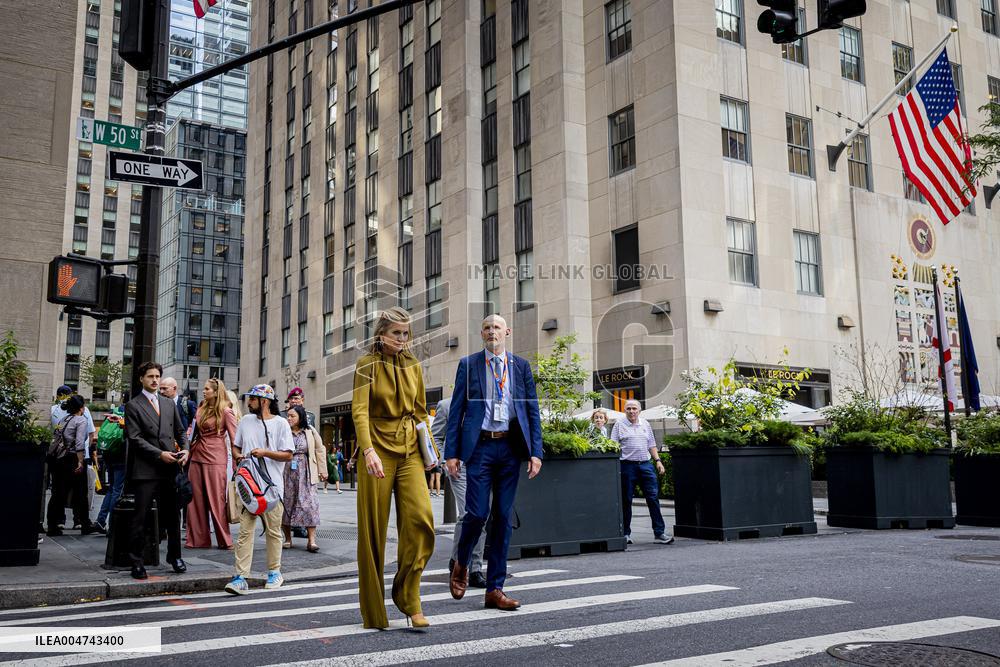Queen Maxima And Princess Amalia Visit NYC
